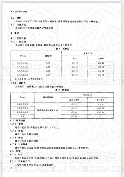 醫(yī)用縫合針如何測試其穿刺力、針尖強(qiáng)度等項(xiàng)目？
